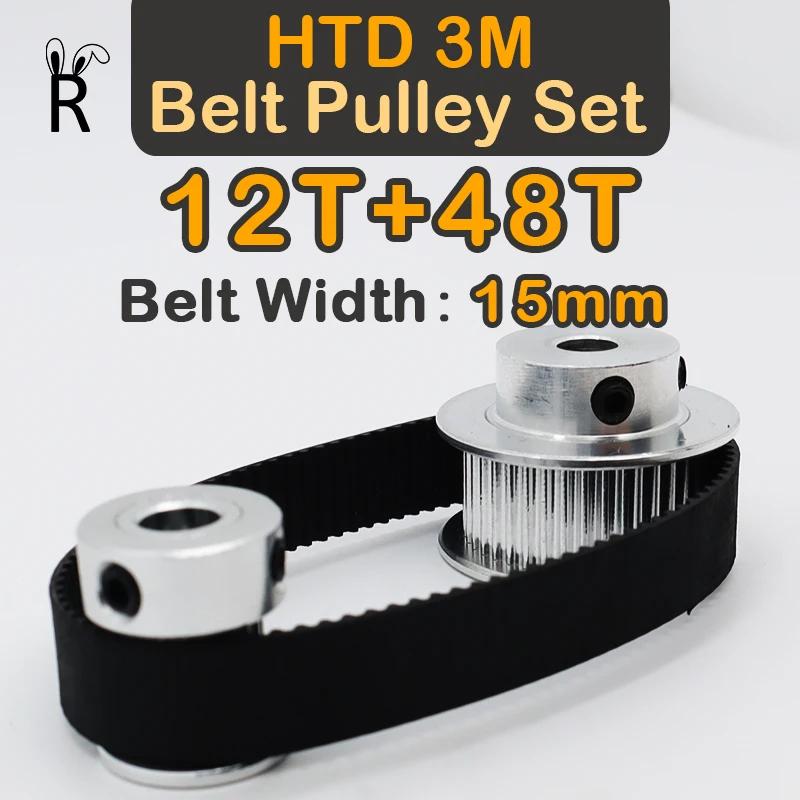 HTD Ÿ̹  Ʈ, Ʈ  15mm, 12 T  , 48 T 3M Ǯ, 12 , 48 , HTD3M  ŰƮ